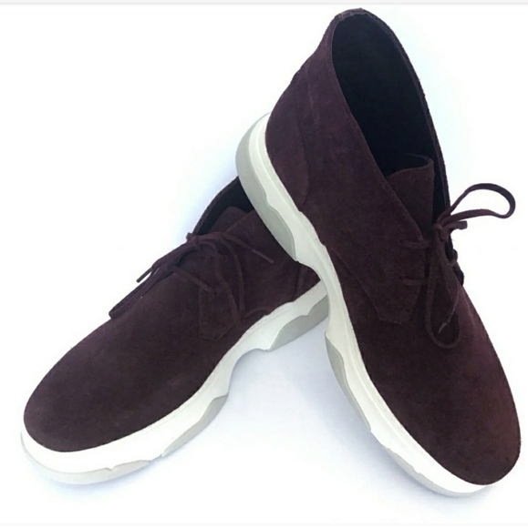 Calvin Klein Size 11.5 Burgundy Suede Chukka Boots - Picture 6 of 6